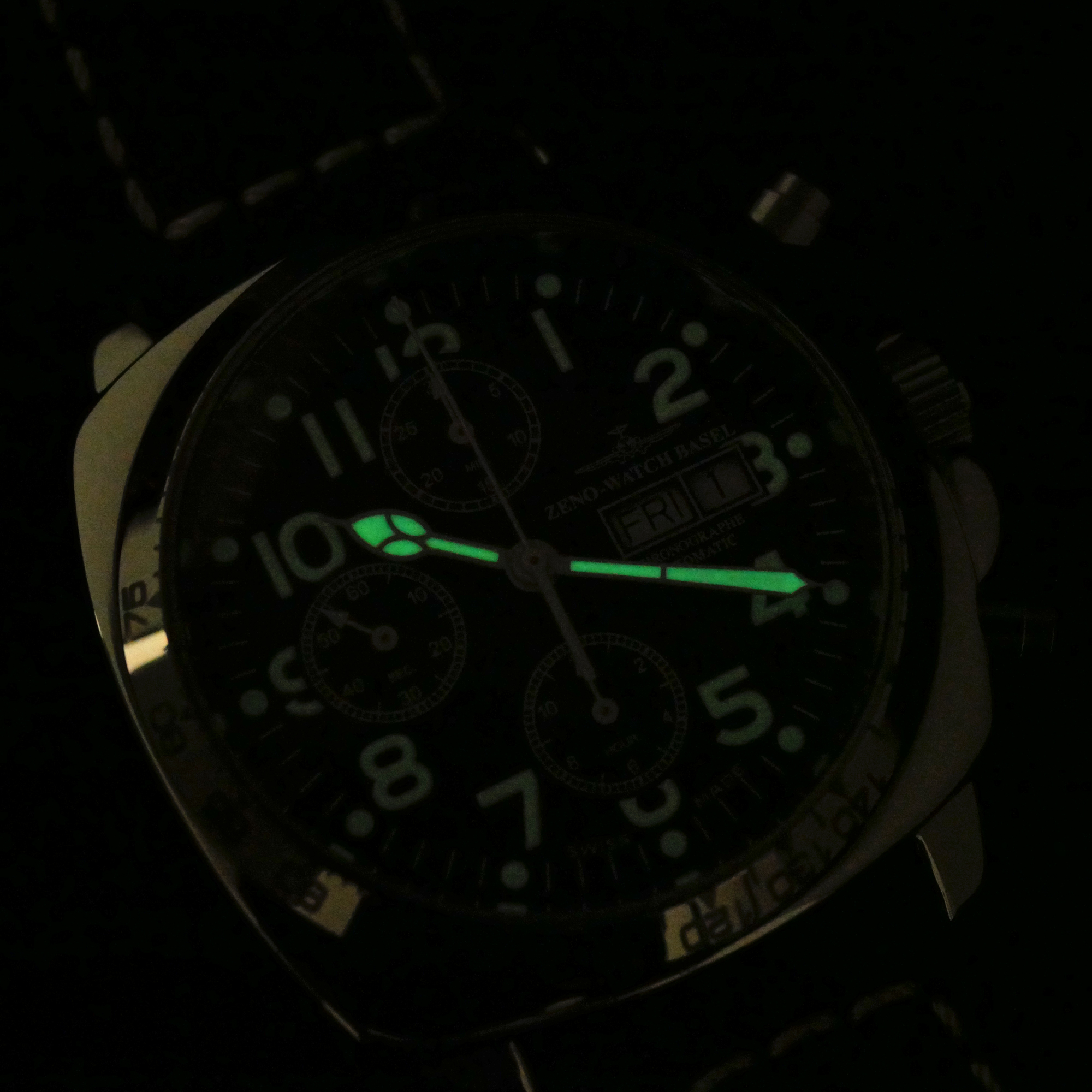 Zeno-Watch Basel Square Pilot Chrono Day-Date Swiss Men's Watch 43mm 3ATM 3557TVDD-a1