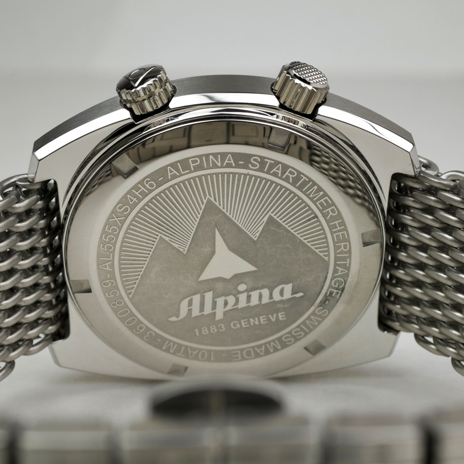 Alpina 1883 Geneve Startimer Pilot Heritage Automatic GMT Men's Swiss Watch Blue Dial AL-555LNS4H6B