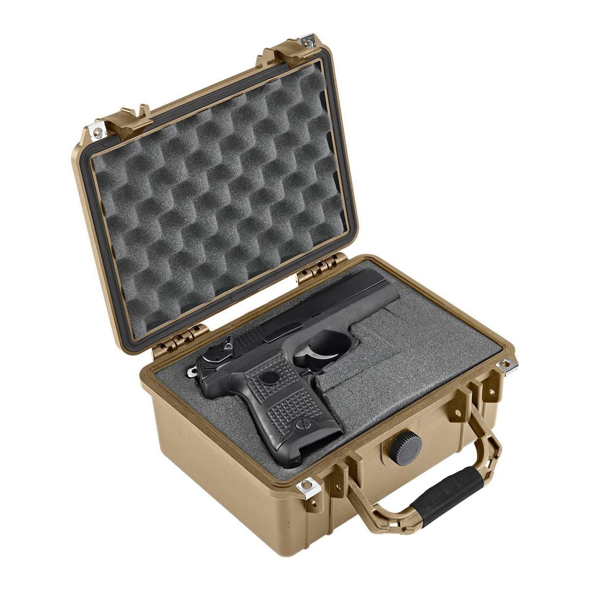 Tan Apache 2800 Weatherproof Protective Case, Medium, Watertight, dust-tight, impact resistant protective case