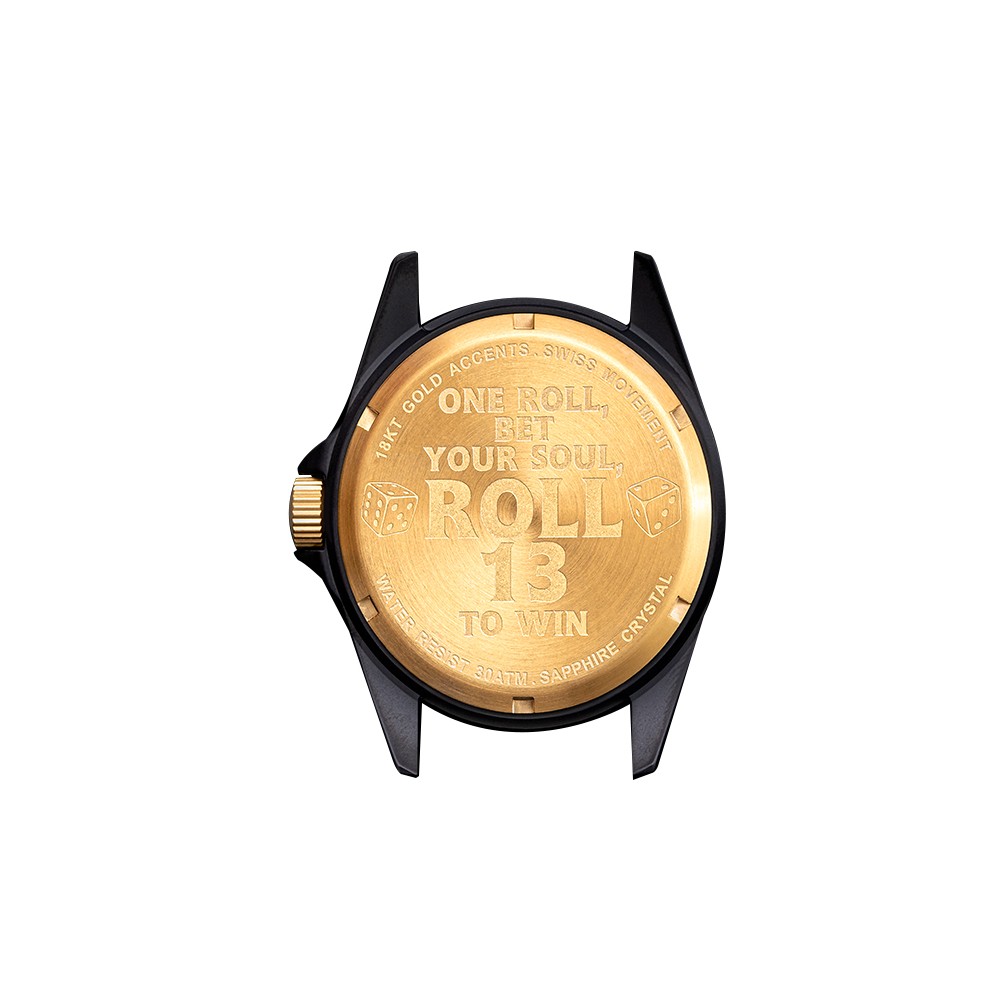 Core Seven Sins Black Gold 42mm Automatic Diver Watch WR300 18kt Gold