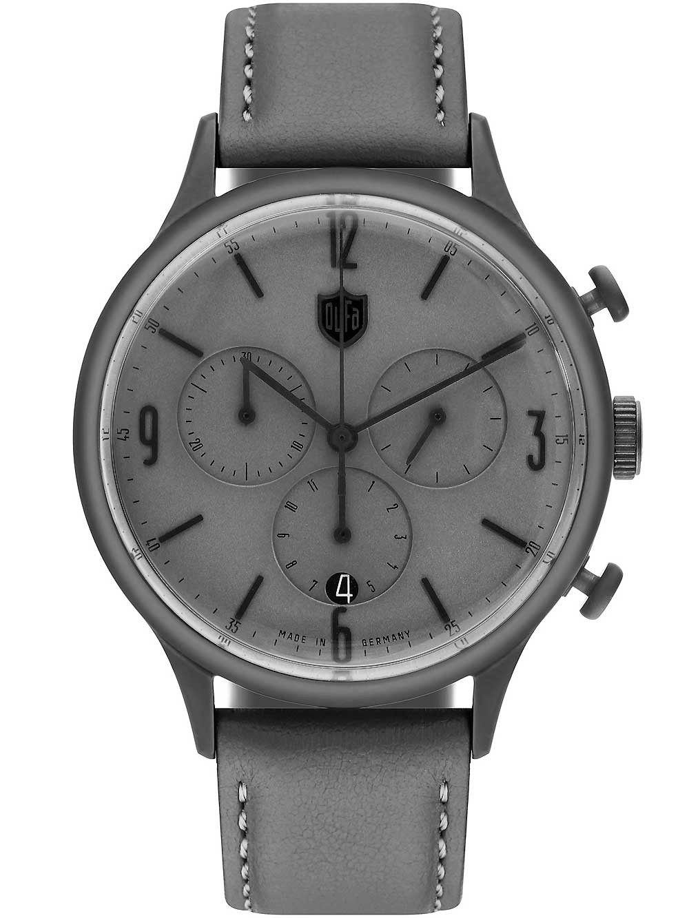DuFa Van der Rohe Chronograph Grey Men's Watch 38mm DF-9002-0C