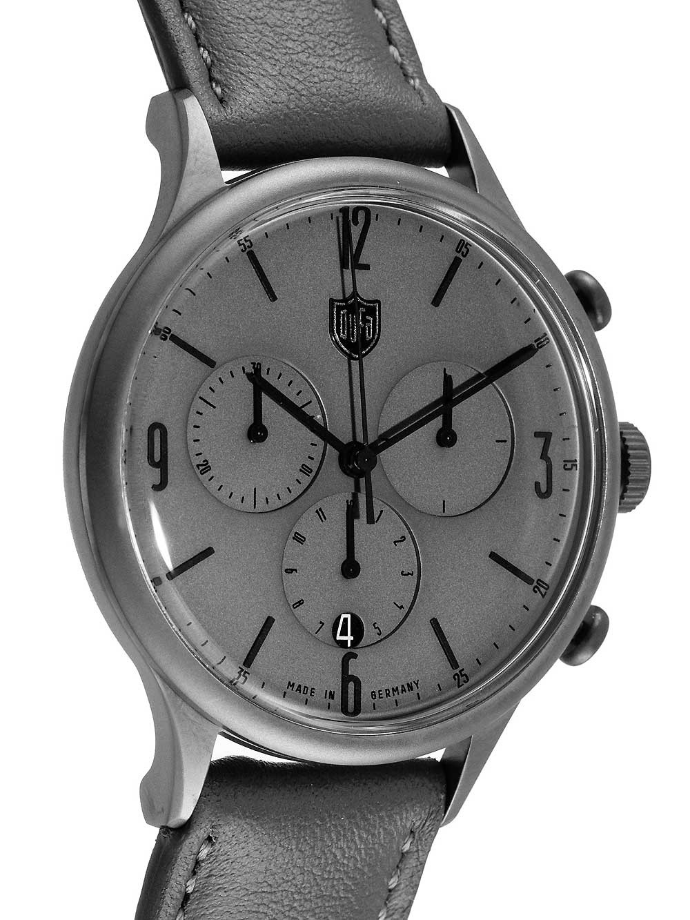 DuFa Van der Rohe Chronograph Grey Men's Watch 38mm DF-9002-0C