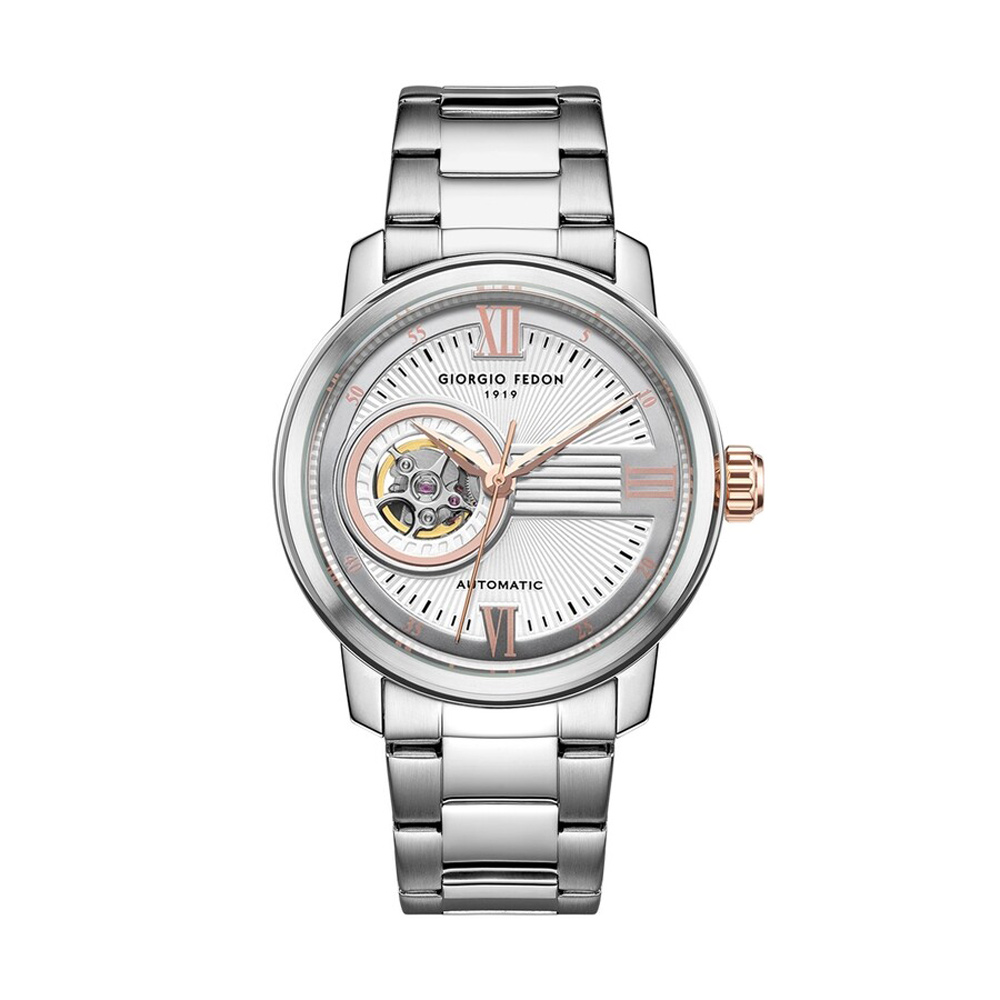 Giorgio Fedon 1919 PCQ Automatic White Dial Men's Watch 43mm Stainless Steel strap GFCQ005