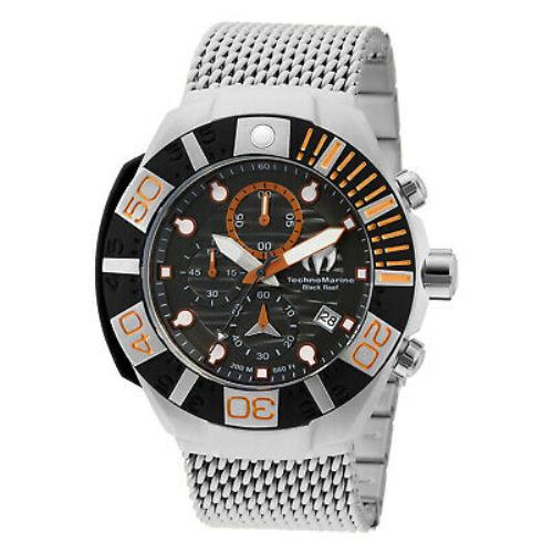 Technomarine Reef Black Chronograph Quartz Black And Orange Dial Men's Watch TM-519001