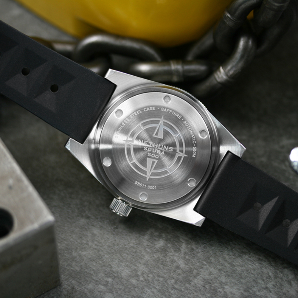 Nethuns Scuba 500 Men's Automatic Watch 41mm Black Ceramic Bezel/Gradient Blue Dial SS514B