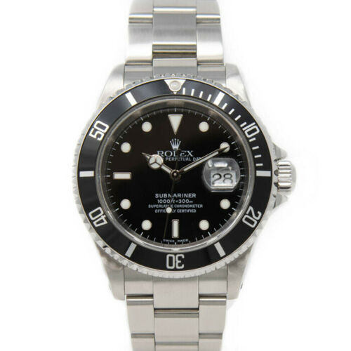 Rolex Submariner 16610 Men's Stainless Steel Automatic Watch Black