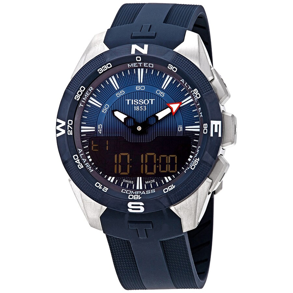 TISSOT T-Touch Expert Solar II Blue Dial 45mm Men's Analog-Digital Watch T110.420.47.041.00