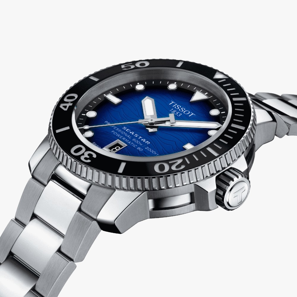 Tissot Seastar 2000 Blue Black 46mm Professional Powermatic 80 Automatic Diver's Watch T120.607.11.041.01