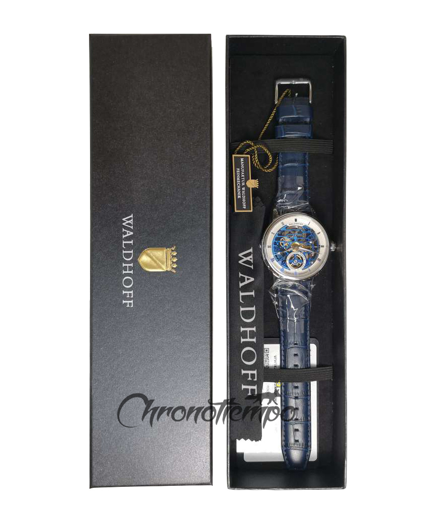 WALDHOFF Capital Royal Automatic Blue Dial 44mm Men's Watch WLD06E
